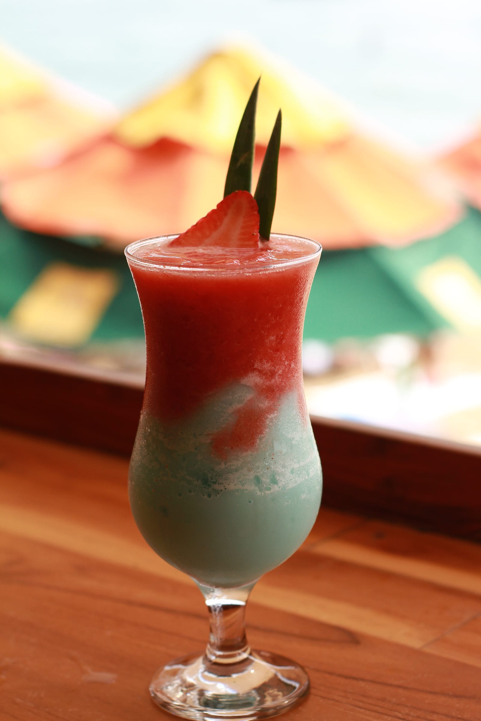 Frozen strawberry cocktail at Mango Deck