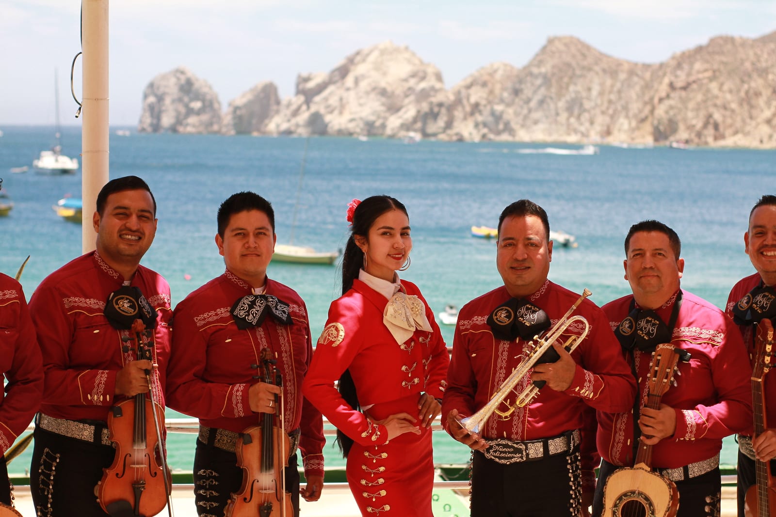 Mariachi on the beach at a Mango Deck event, Medano Beach
